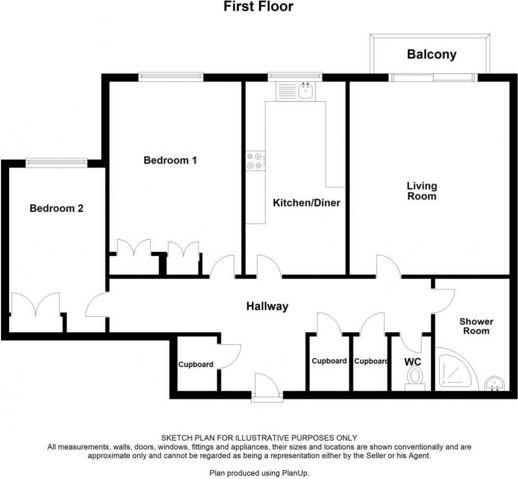 Floorplan for Shrubbery Avenue, Weston-Super-Mare, Somerset