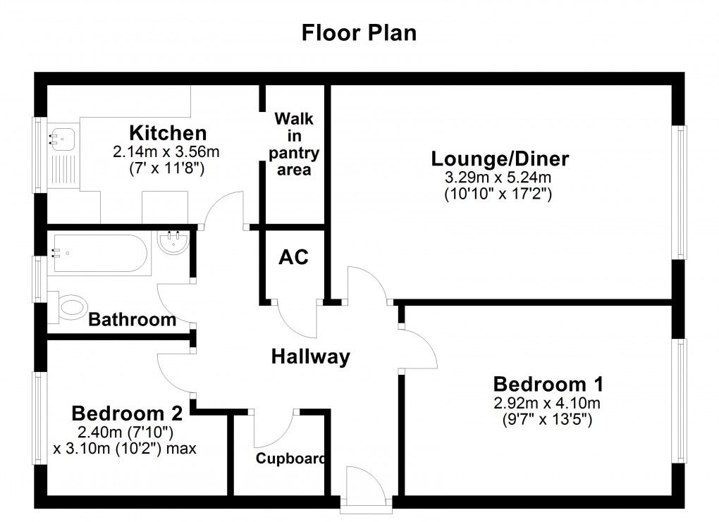 Floorplan for Acacia Avenue, Weston-Super-Mare, Somerset