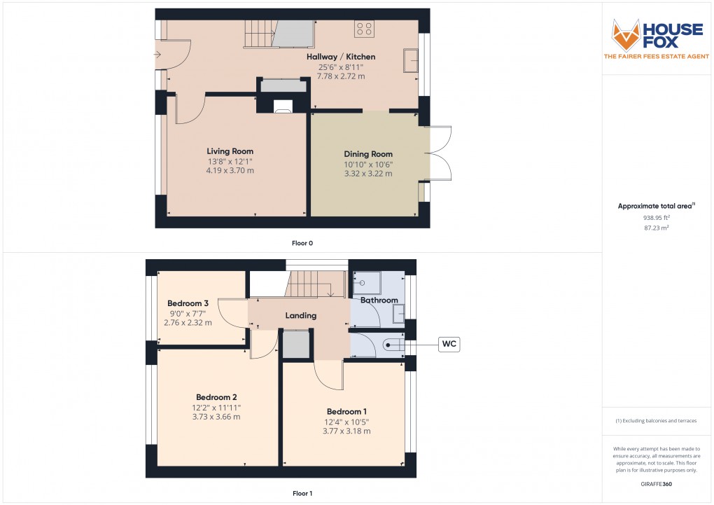 Floorplan for Martins Grove, Worle, Weston-Super-Mare, Somerset