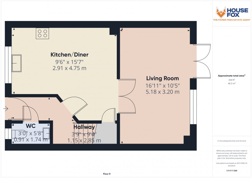 Floorplan for Olivier Close, Burnham-on-Sea, Somerset