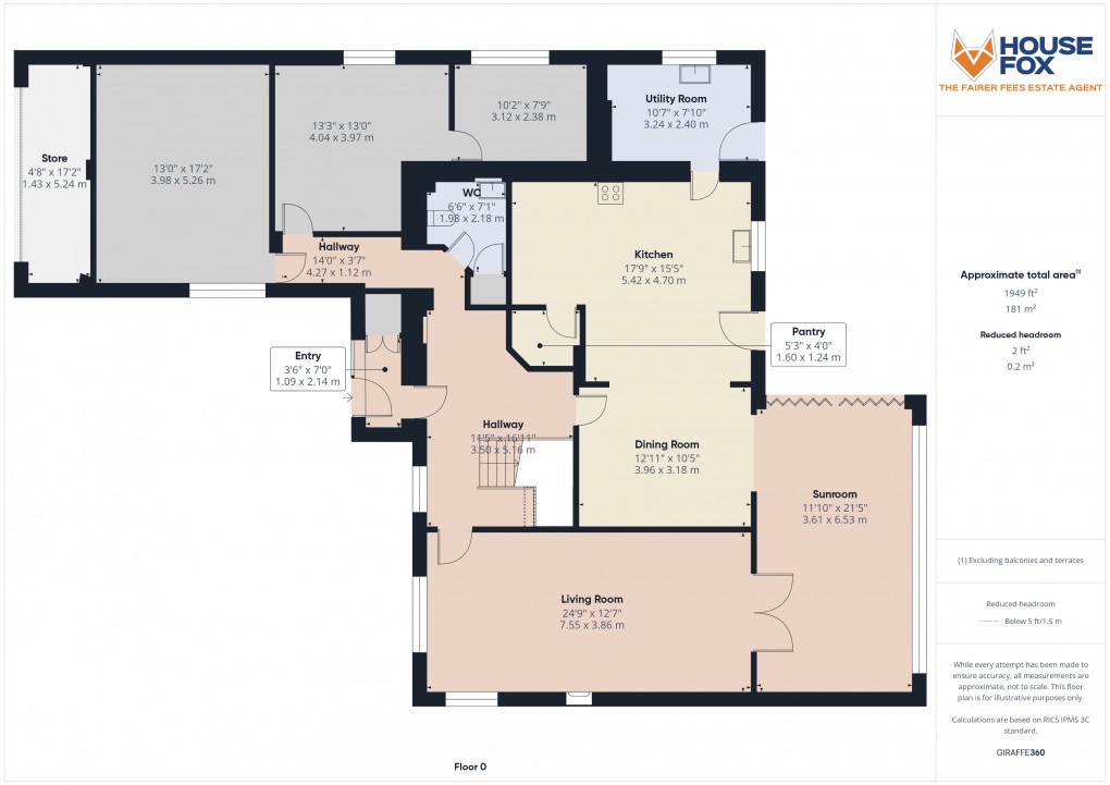 Floorplan for Berrow, Burnham-on-Sea, Somerset