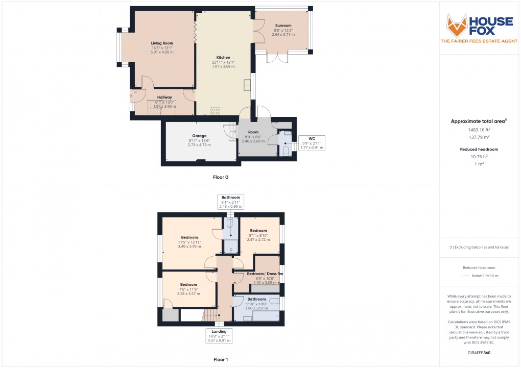 Floorplan for Capell Close, Milton, Weston-Super-Mare, Somerset