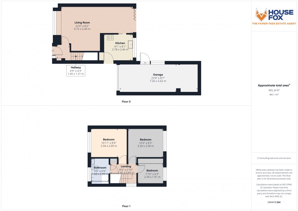 Floorplan for Constable Drive, Worle, Weston-Super-Mare, Somerset