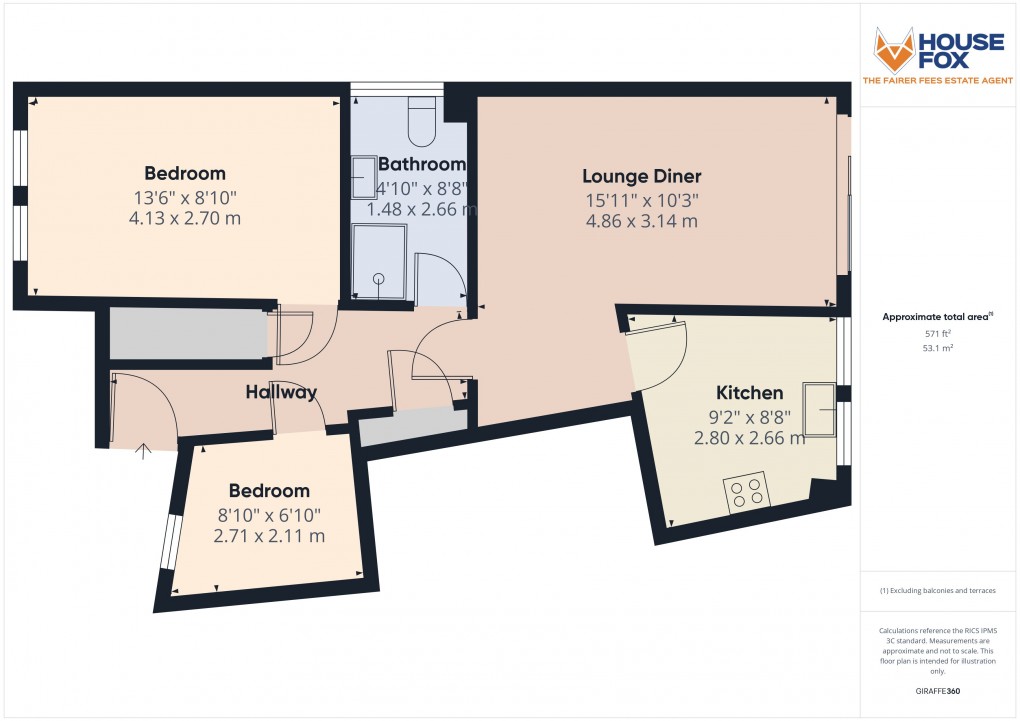 Floorplan for Walliscote Road, Weston-Super-Mare, Somerset