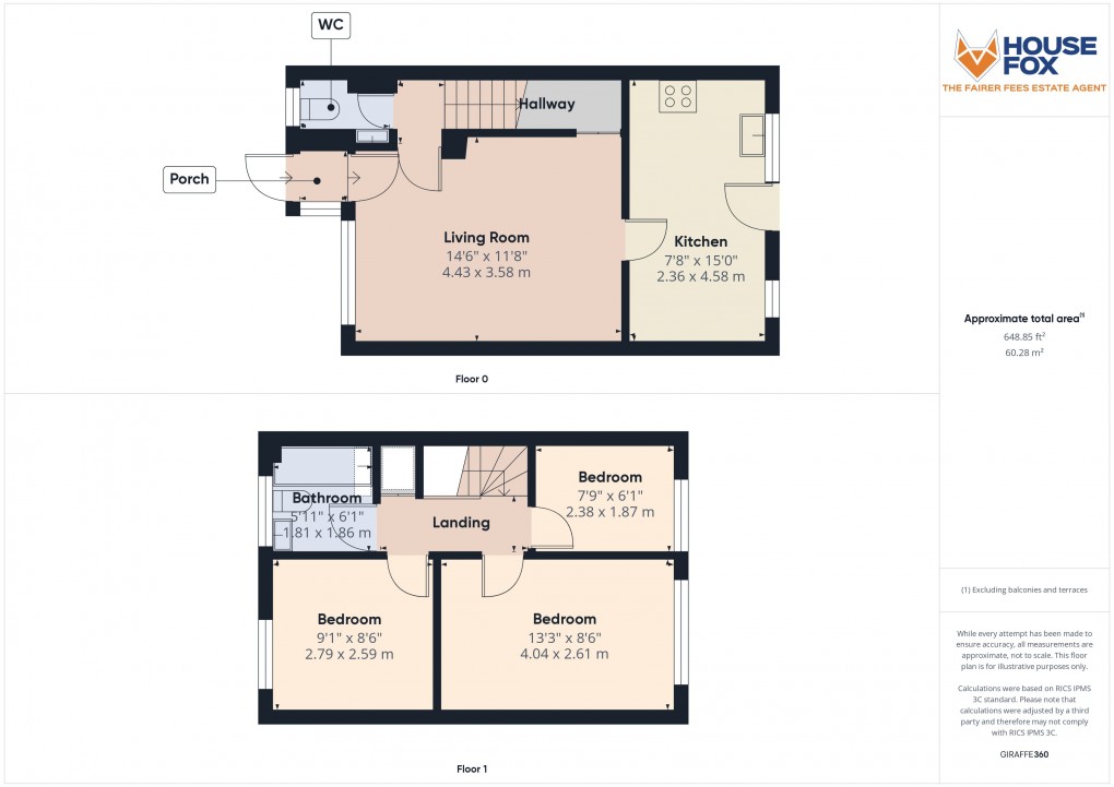 Floorplan for Taunton Road, Worle, Weston-Super-Mare, Somerset