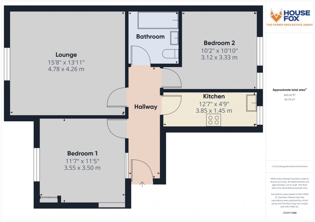 Floorplan for Victoria Quadrant, Weston-Super-Mare, Somerset