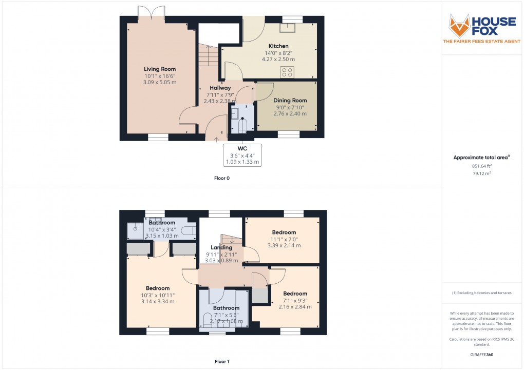 Floorplan for Careys Way, Weston-Super-Mare, Somerset