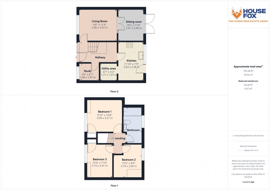 Floorplan for Dunster Crescent, Weston-Super-Mare, Somerset