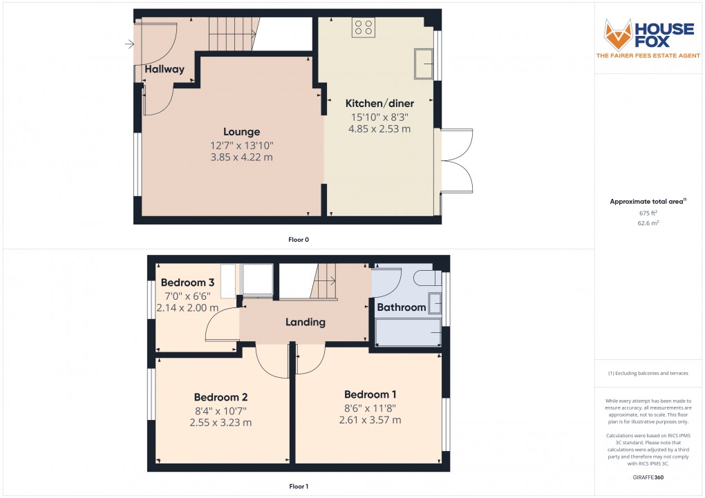 Floorplan for Pelican Close, Worle, Weston-Super-Mare, Somerset
