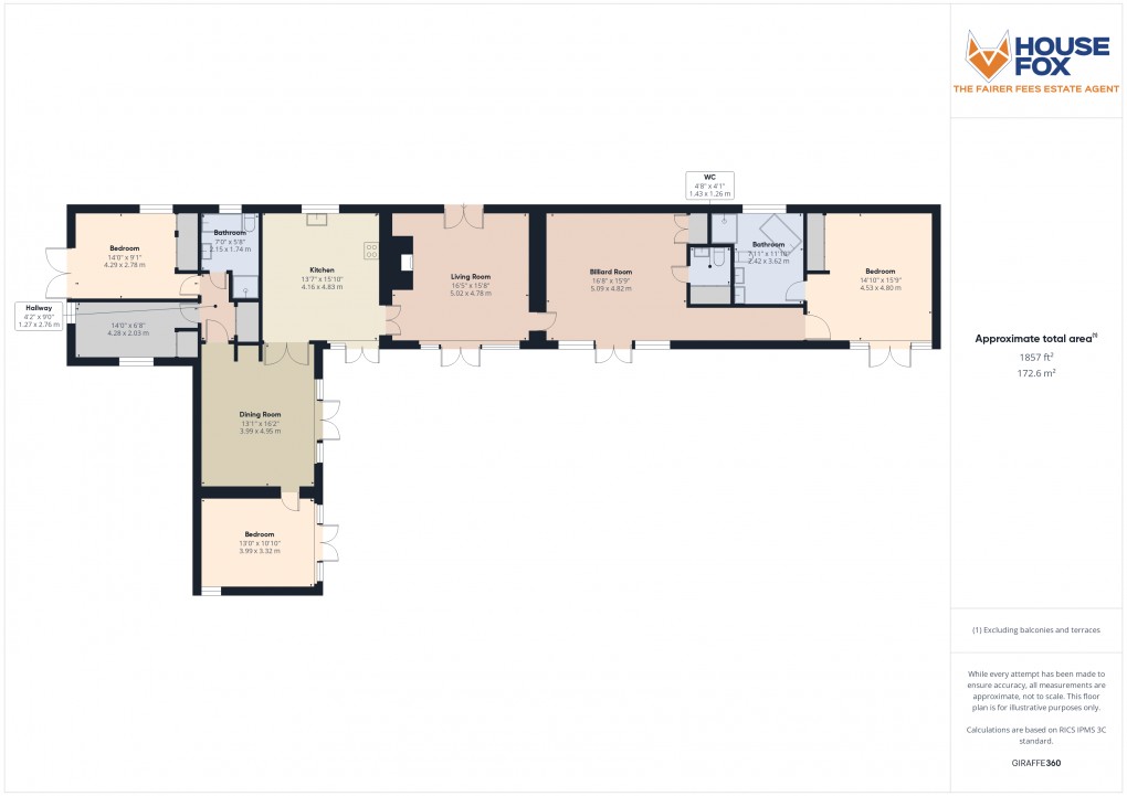 Floorplan for Beach Road, Sand Bay, Weston-Super-Mare, Somerset