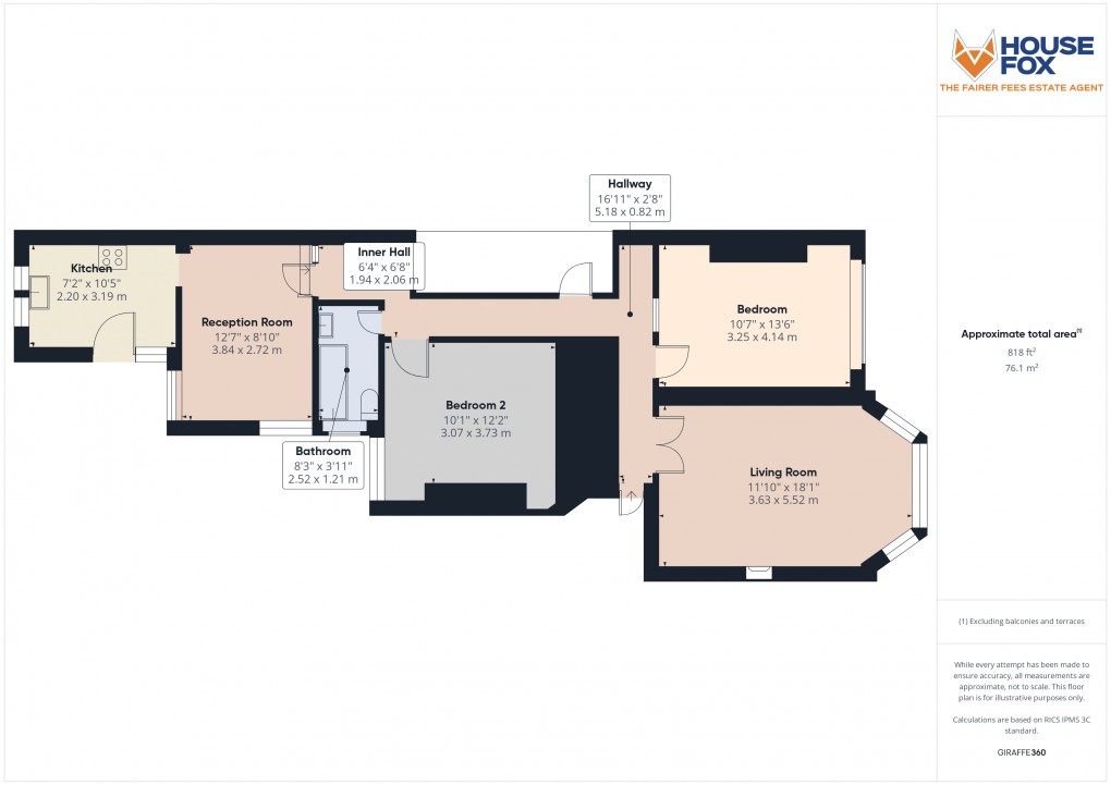 Floorplan for Lovers Walk, Weston-Super-Mare, Somerset