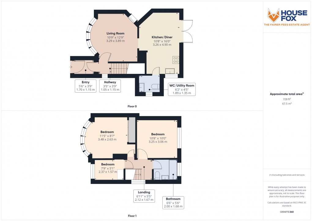 Floorplan for Milton, Weston-Super-Mare, Somerset