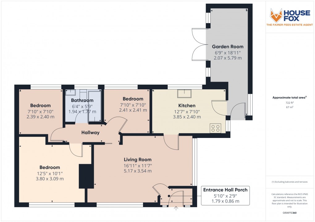 Floorplan for Uphill, Weston-Super-Mare, Somerset