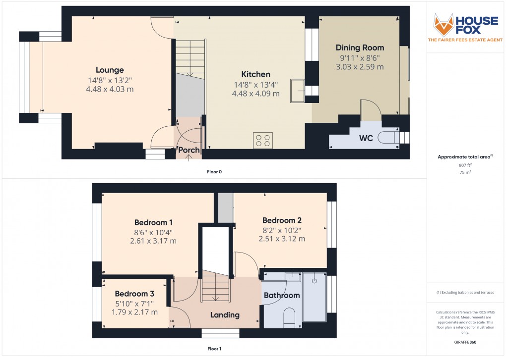 Floorplan for Marindin Drive, Worle, Weston-Super-Mare, Somerset