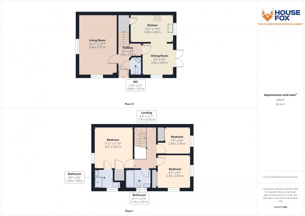 Floorplan for St Georges, Weston-Super-Mare, Somerset