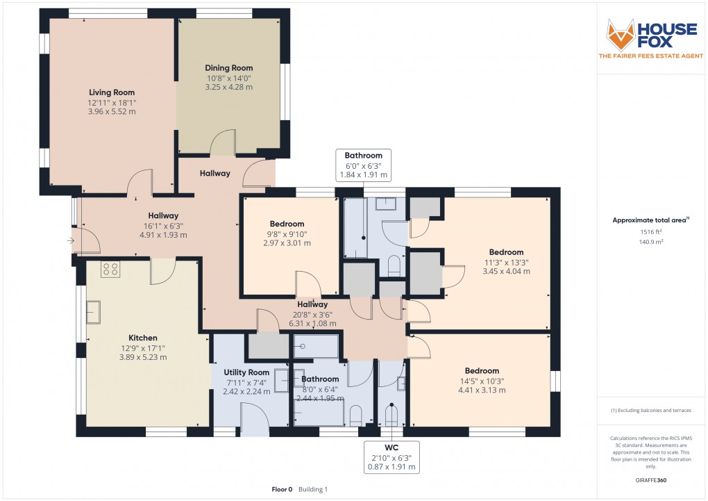 Floorplan for East Brent, Highbridge, Somerset