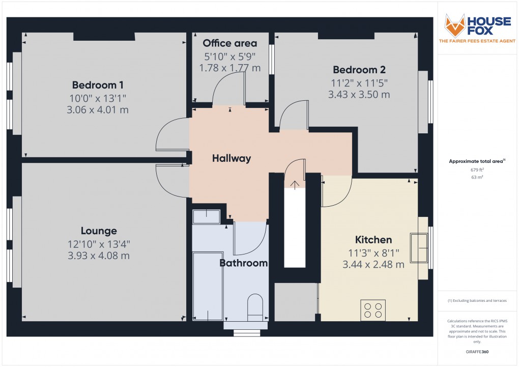 Floorplan for Baker Street, Weston-Super-Mare, Somerset