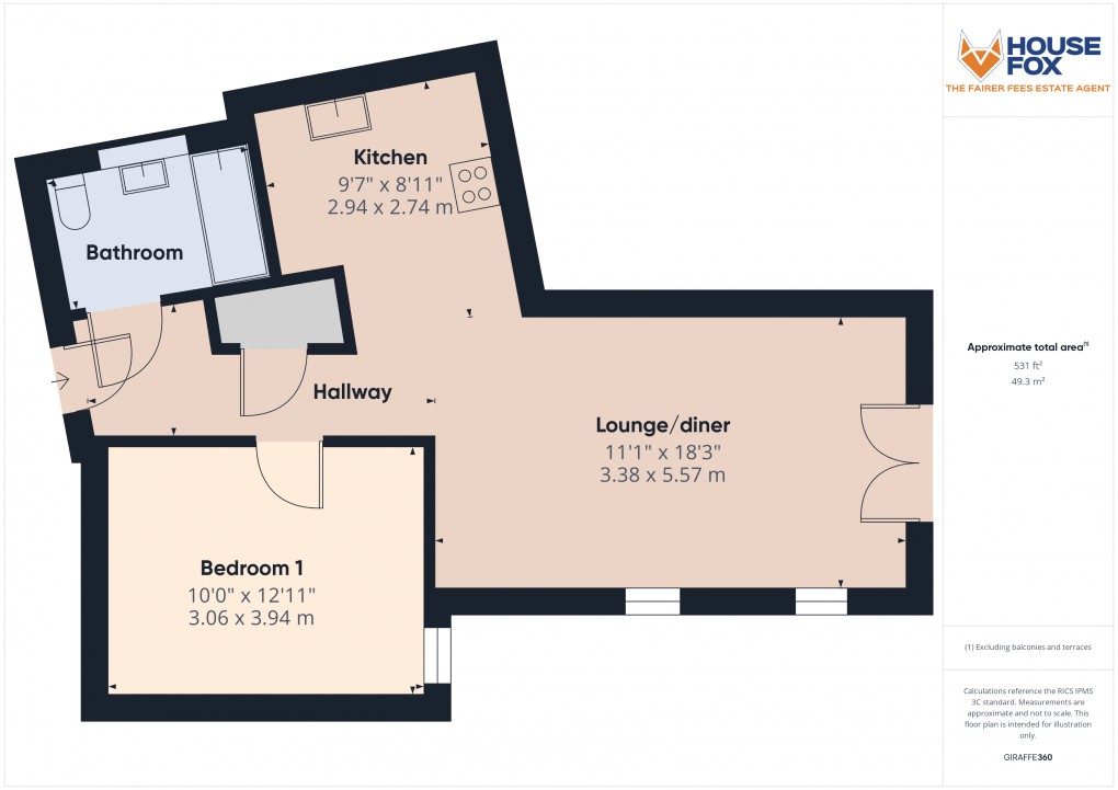 Floorplan for Manilla Crescent, Weston-Super-Mare, Somerset