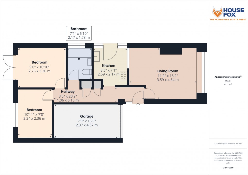 Floorplan for Hutton, Weston-Super-Mare, Somerset
