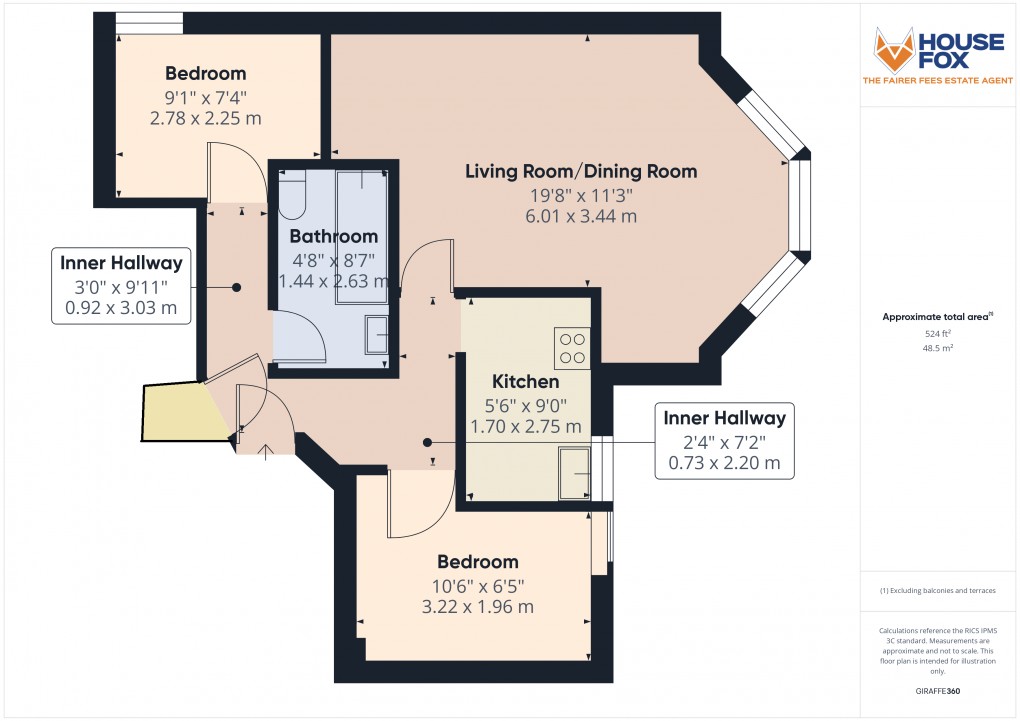 Floorplan for Tower Walk, Weston-Super-Mare, Somerset