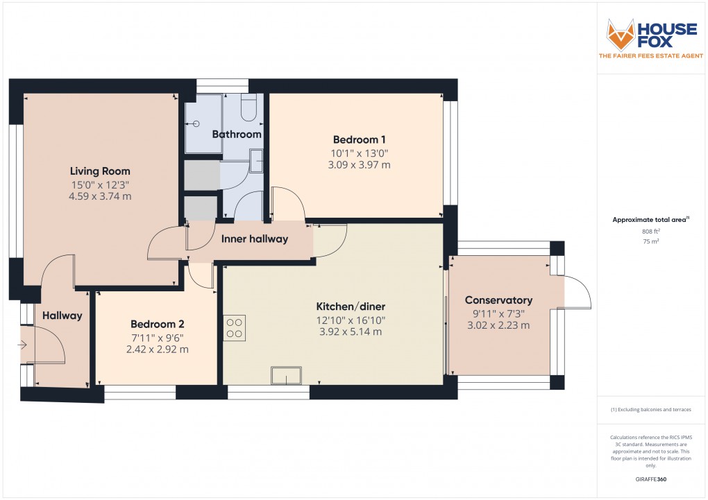 Floorplan for Sandpiper Drive, Worle, Weston-Super-Mare, Somerset