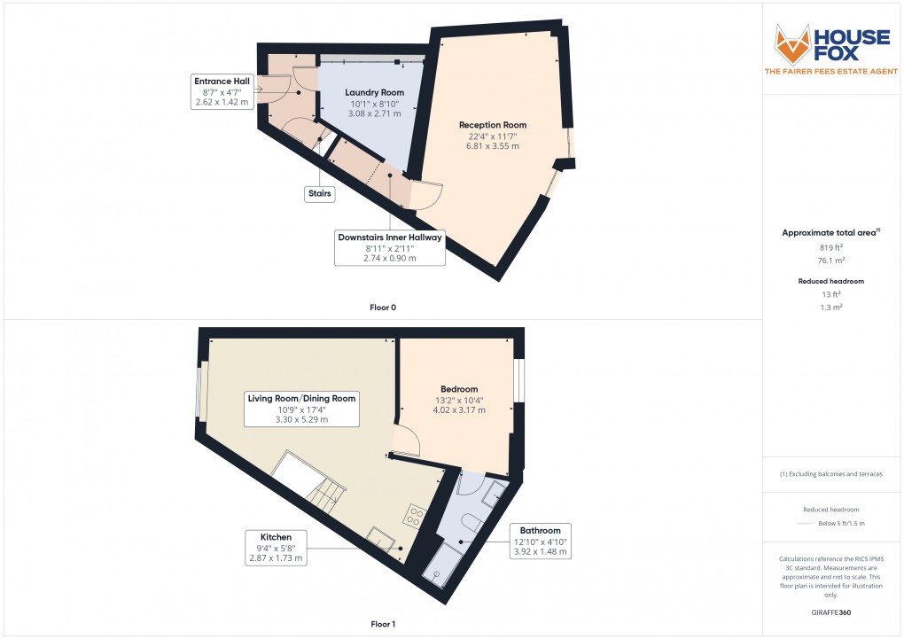 Floorplan for Park Villas, Weston-Super-Mare, Somerset