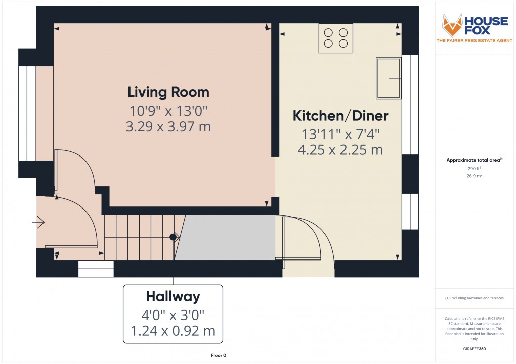 Floorplan for Fowey Road, Weston-Super-Mare, Somerset