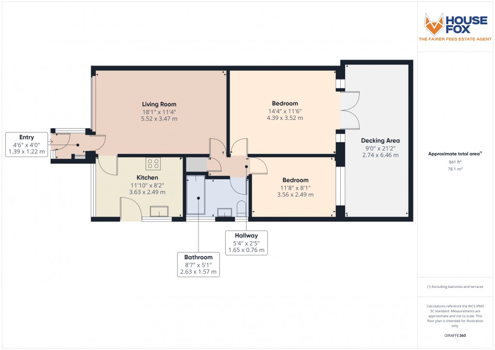 Floorplan for Burrington Avenue, Weston-Super-Mare, Somerset