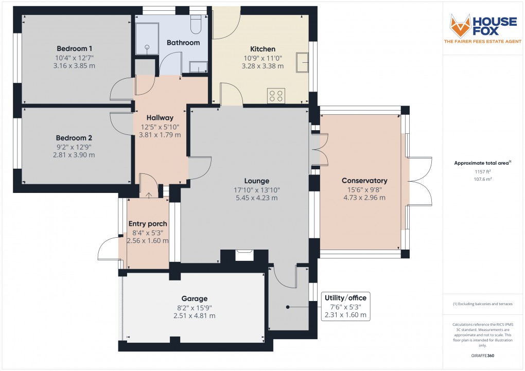 Floorplan for West Links Close, Worlebury, Weston-Super-Mare, Somerset