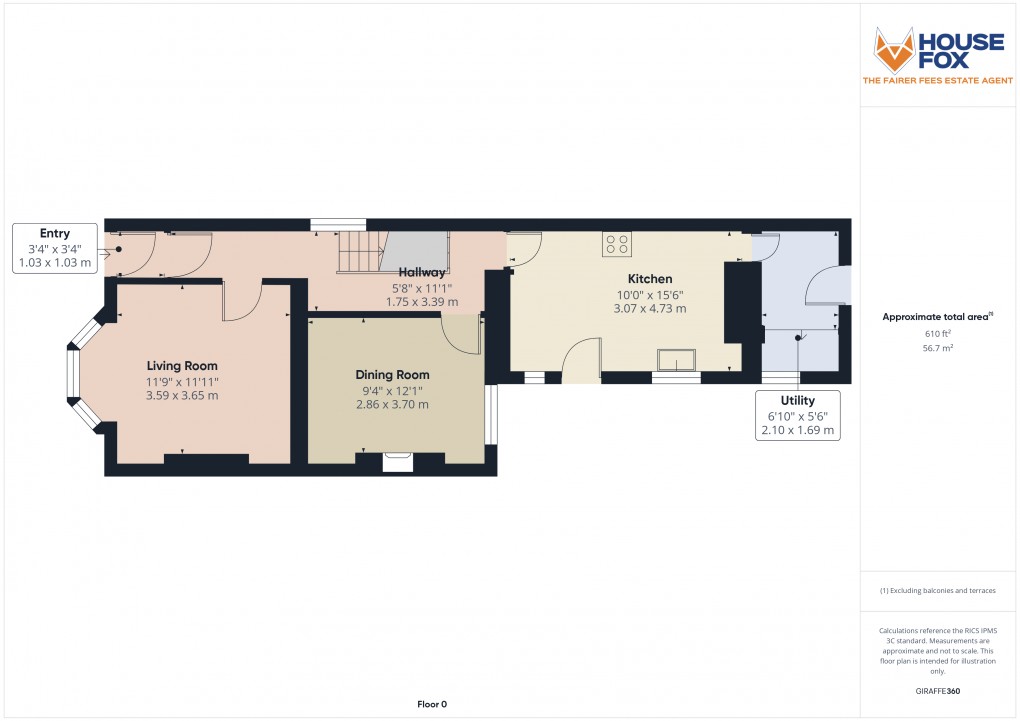 Floorplan for Sandford Road, Weston-Super-Mare, Somerset