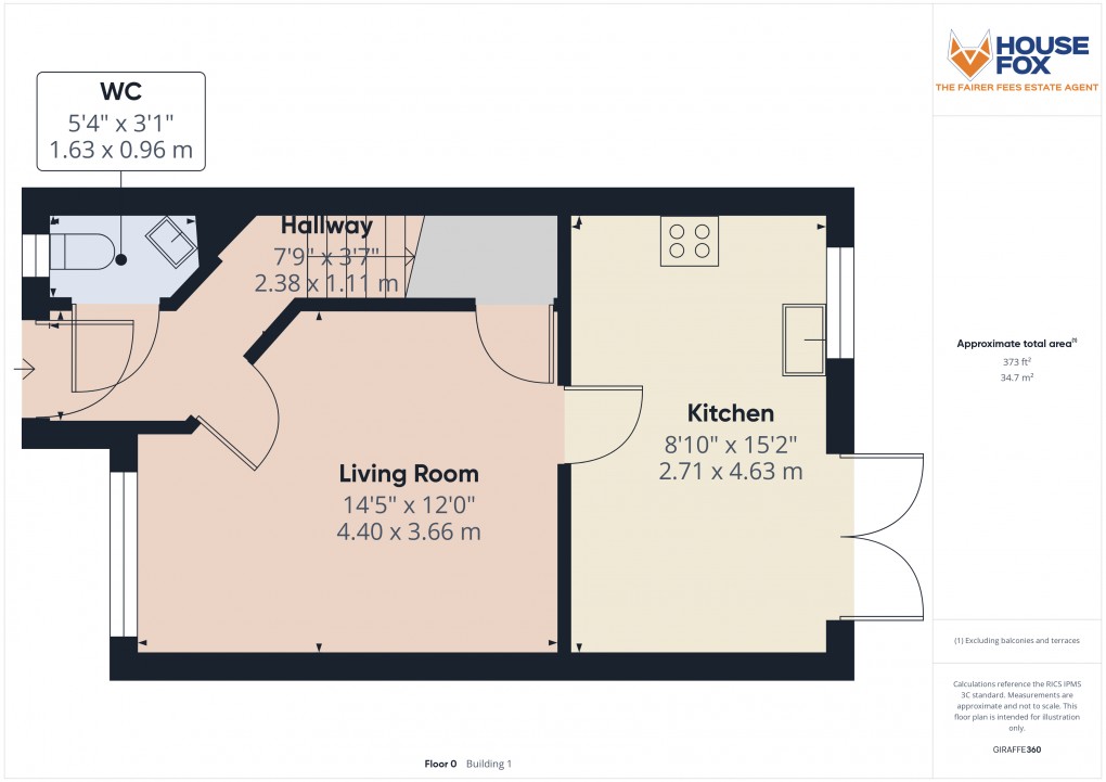 Floorplan for Diamond Batch, Weston-Super-Mare, Somerset