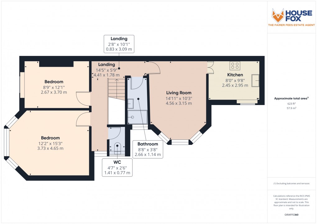 Floorplan for Dickenson Road, Weston-Super-Mare, Somerset