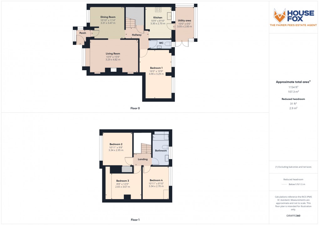 Floorplan for Knightcott Gardens, Banwell, Somerset