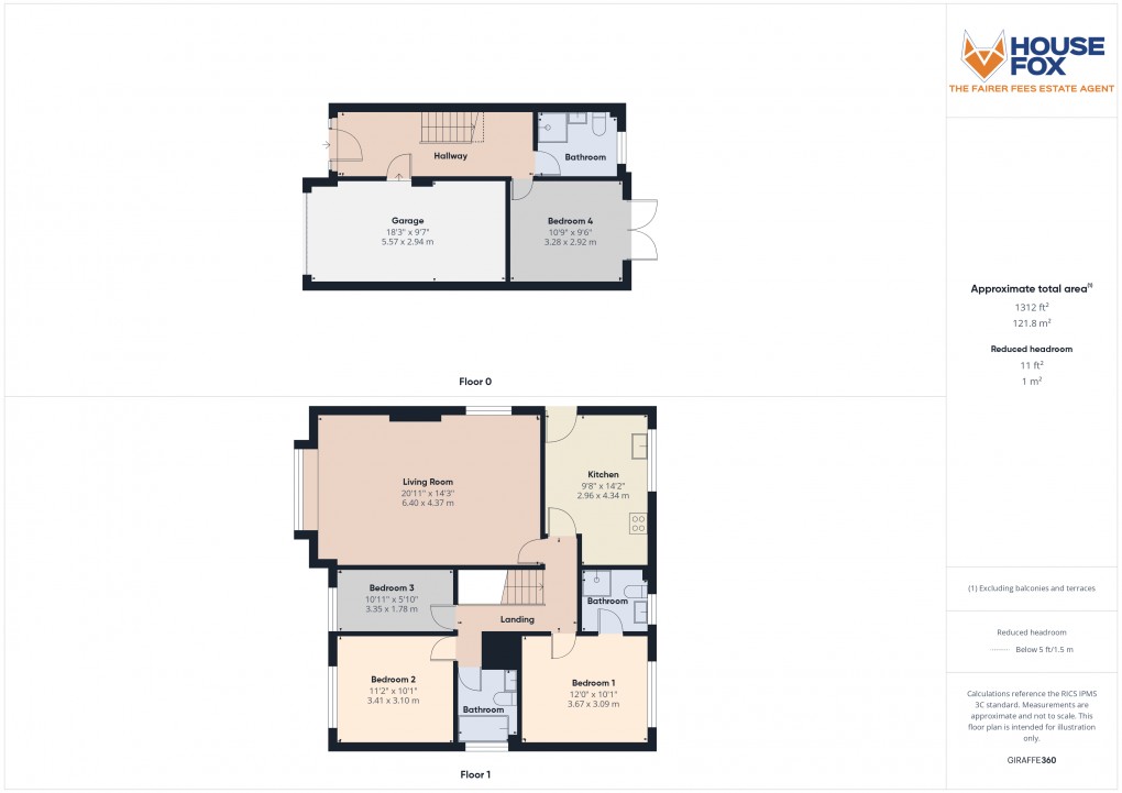 Floorplan for Southdown, Worle, Weston-Super-Mare, Somerset