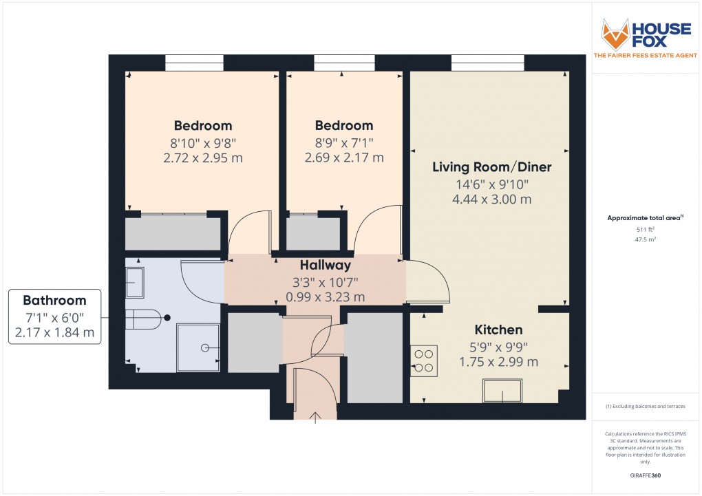 Floorplan for Carlton Street, Weston-Super-Mare, Somerset