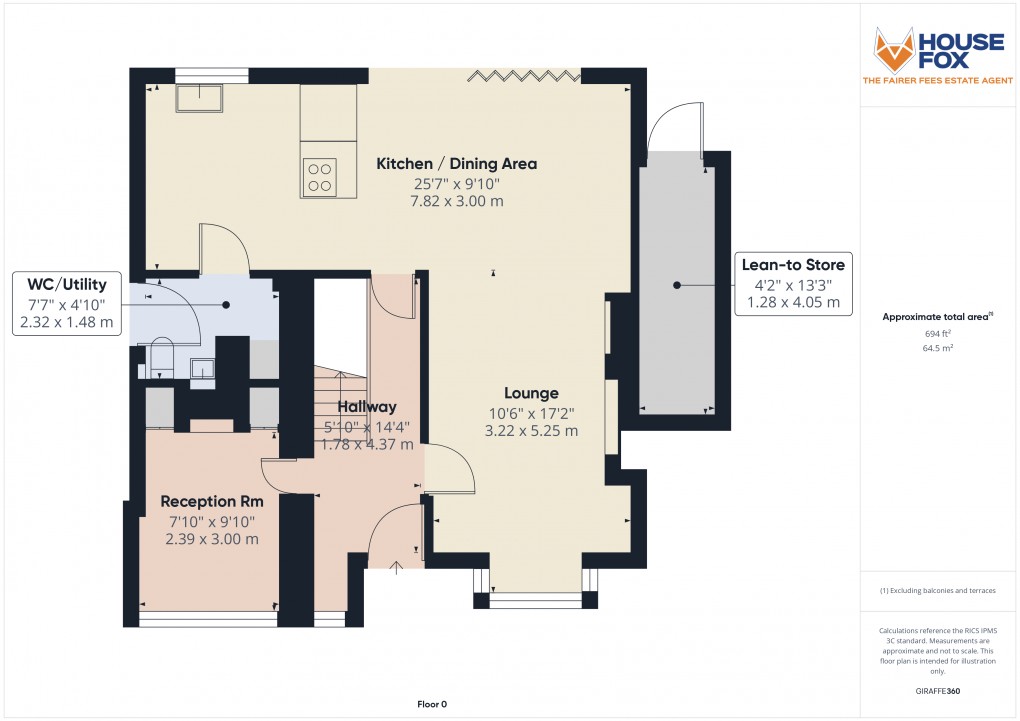 Floorplan for St Georges, Weston-Super-Mare, Somerset