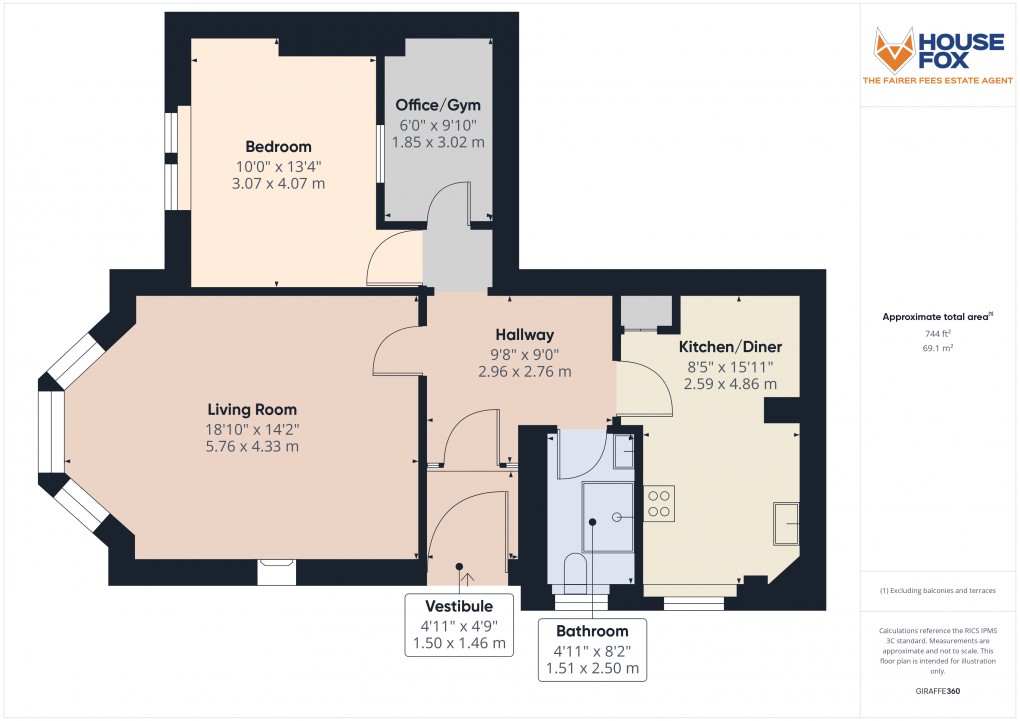 Floorplan for Shrubbery Walk, Weston-Super-Mare, Somerset