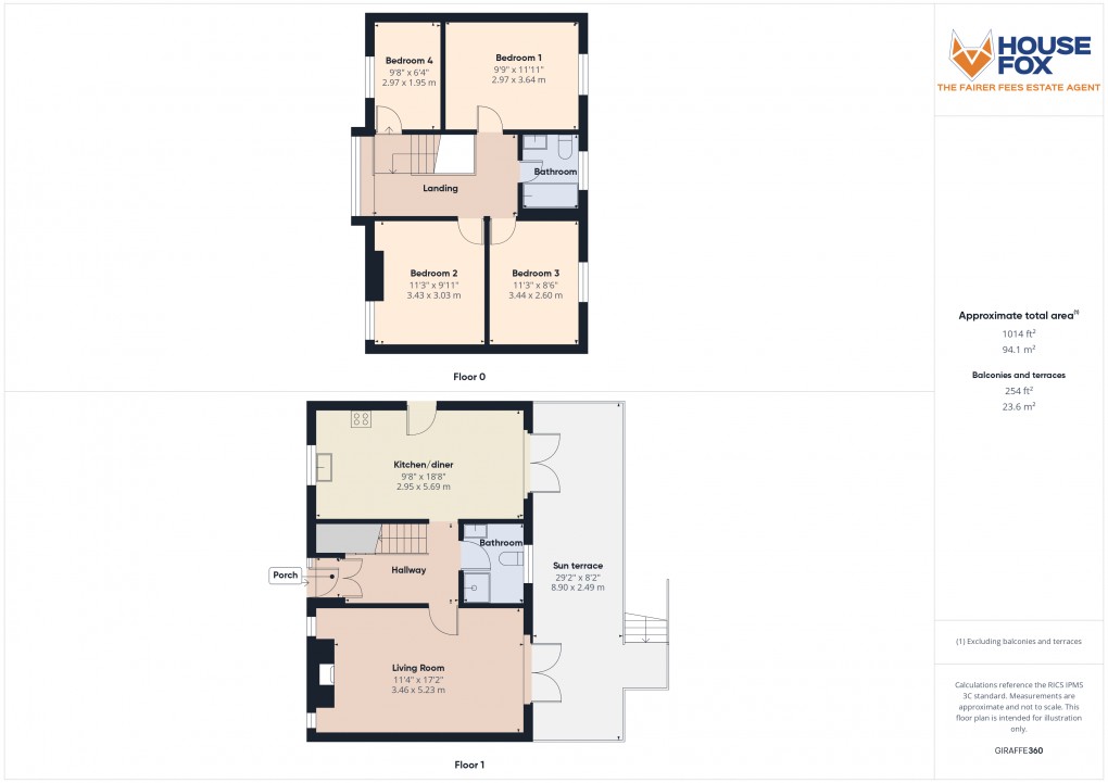 Floorplan for Spring Hill, Milton Hillside, Weston-Super-Mare, Somerset
