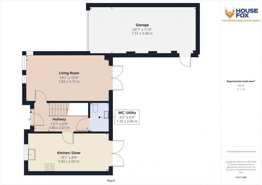 Floorplan for Locking, Weston-Super-Mare, Somerset