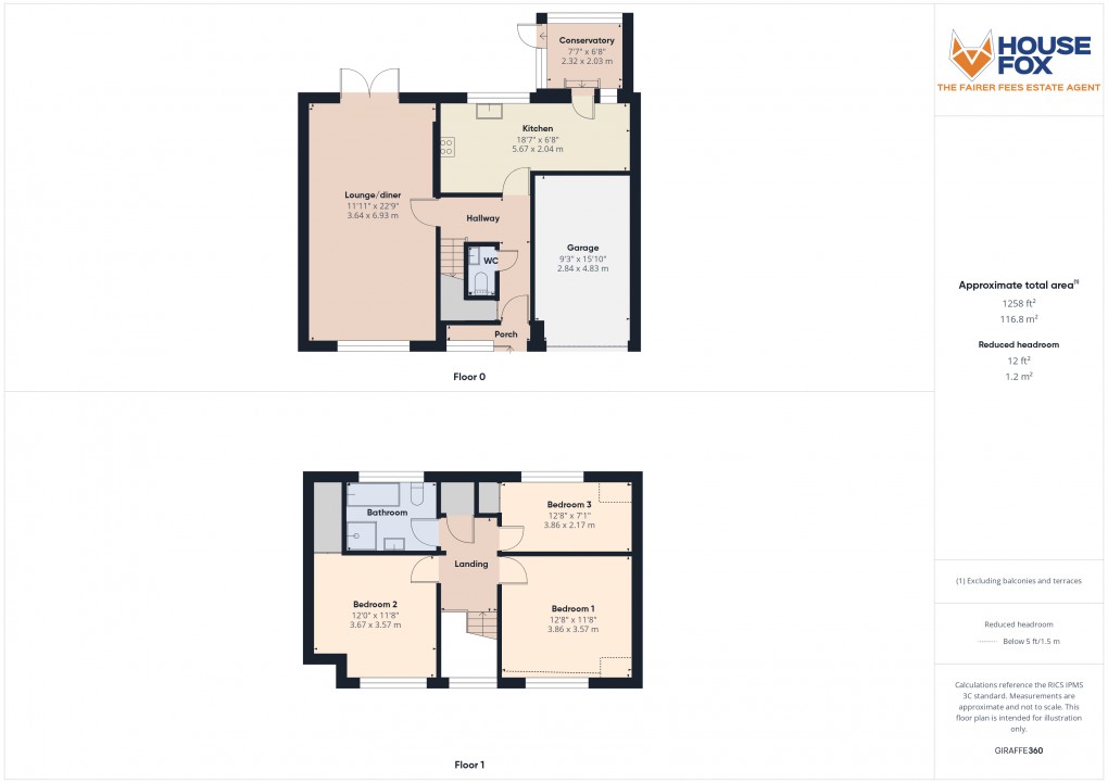 Floorplan for Whitegate Close, Bleadon Village, Weston-Super-Mare, Somerset