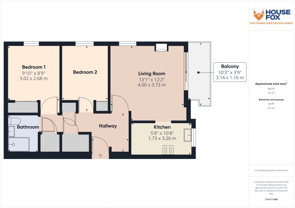 Floorplan for Knightstone Road, Weston-Super-Mare, Somerset