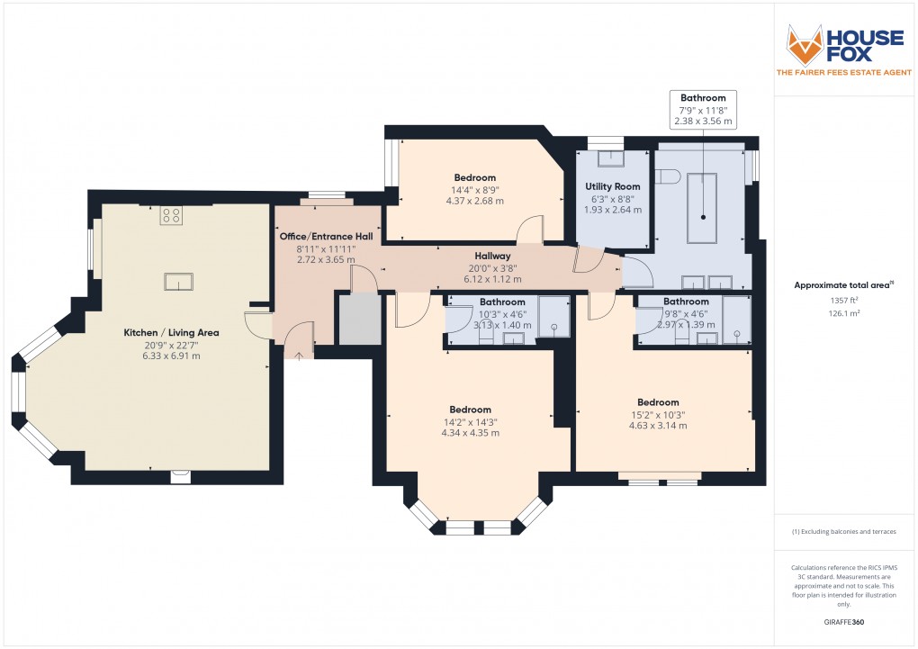 Floorplan for Beach Road, Weston-Super-Mare, Somerset