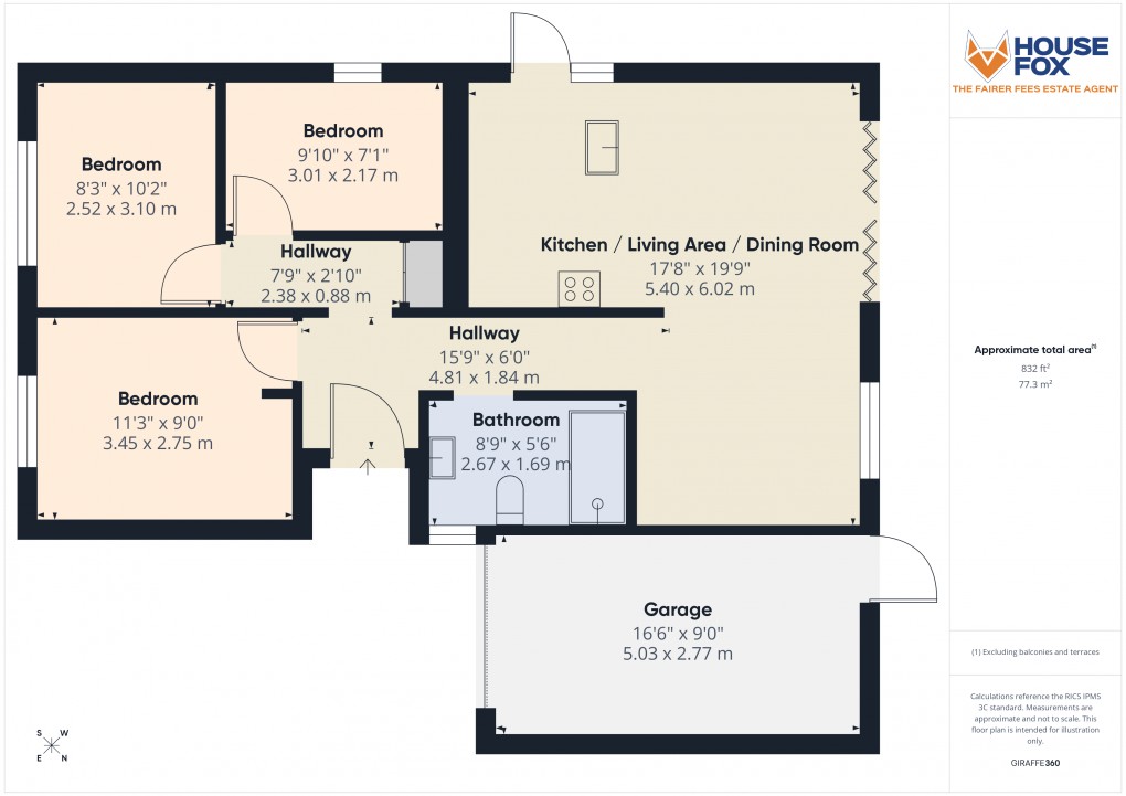 Floorplan for Sand Bay, Weston-Super-Mare, Somerset