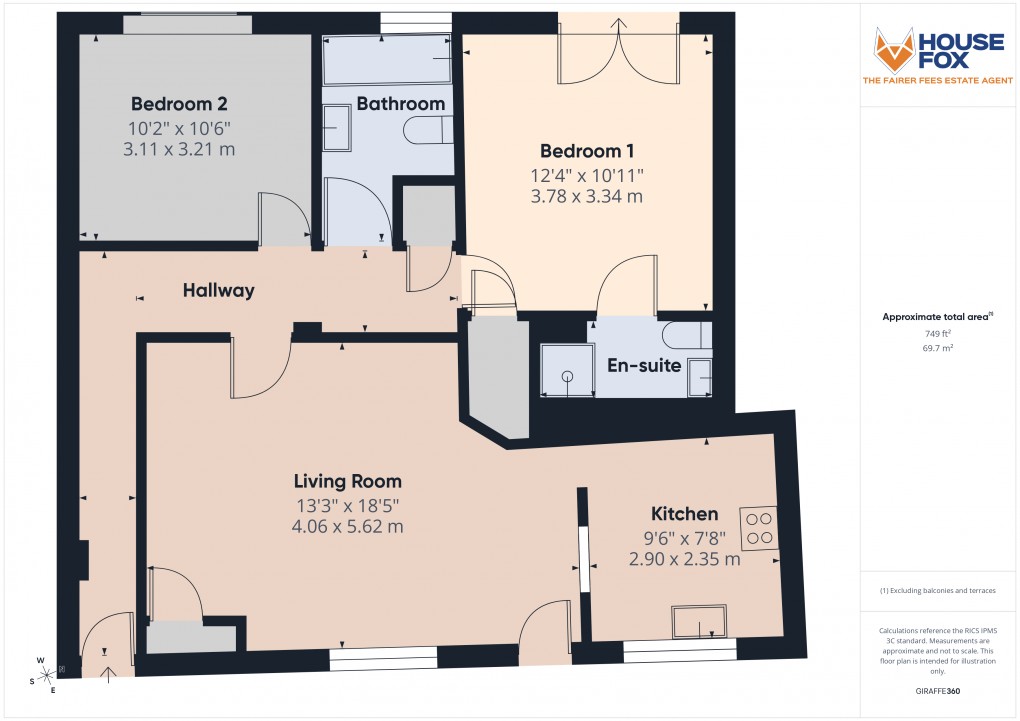 Floorplan for Royal Crescent, Weston-Super-Mare, Somerset