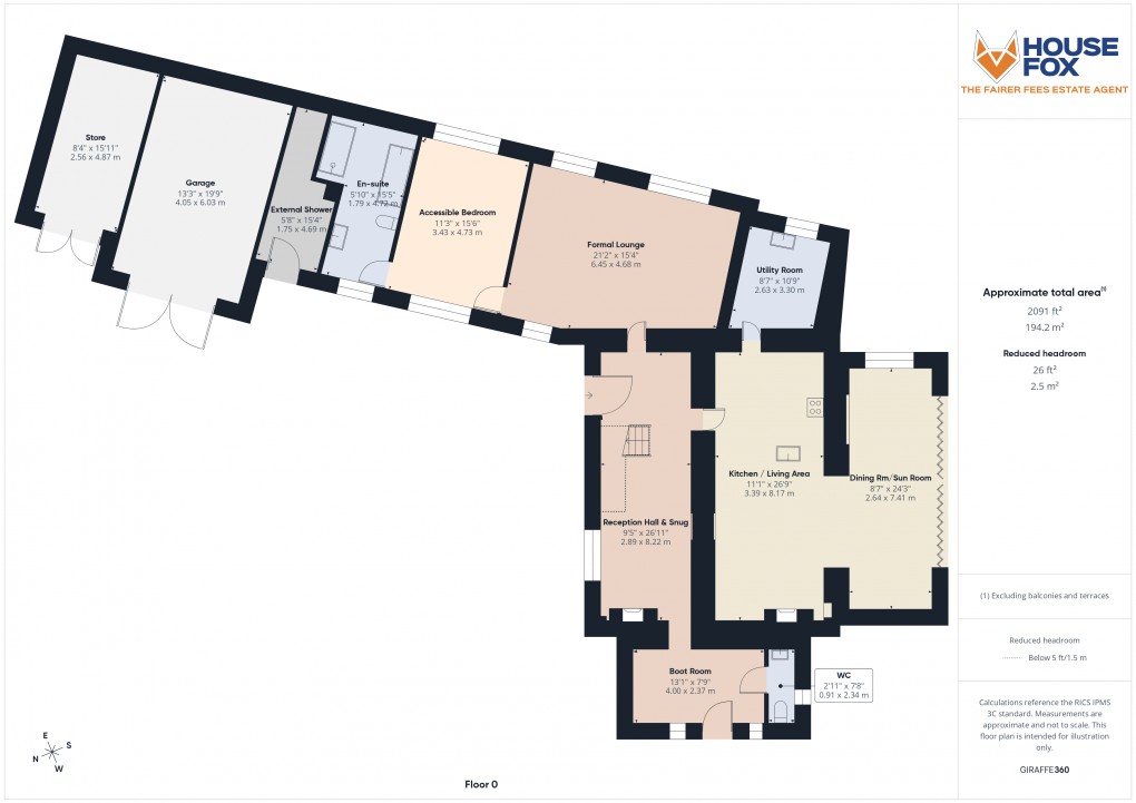 Floorplan for Lympsham, Weston-Super-Mare, Somerset