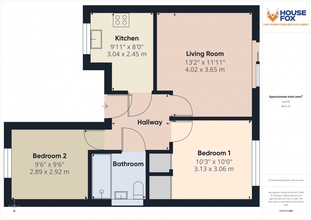 Floorplan for Lansdown Gardens, Worle, Weston-Super-Mare, Somerset