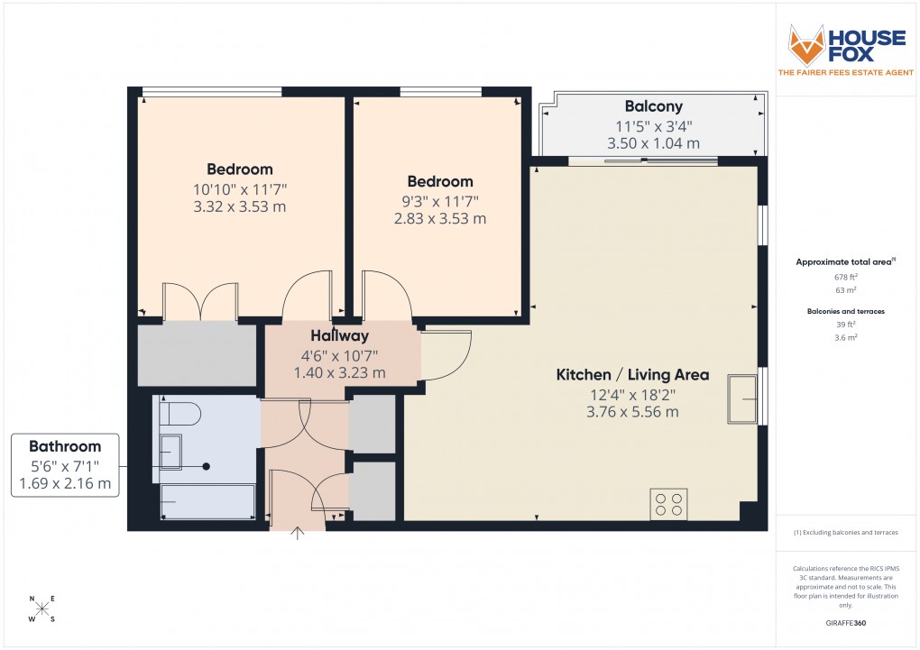 Floorplan for Locking, Weston-Super-Mare, Somerset