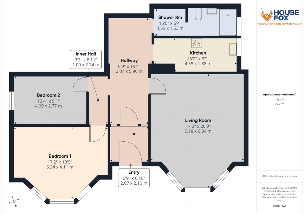 Floorplan for Ellenborough Park South, Weston-Super-Mare, Somerset