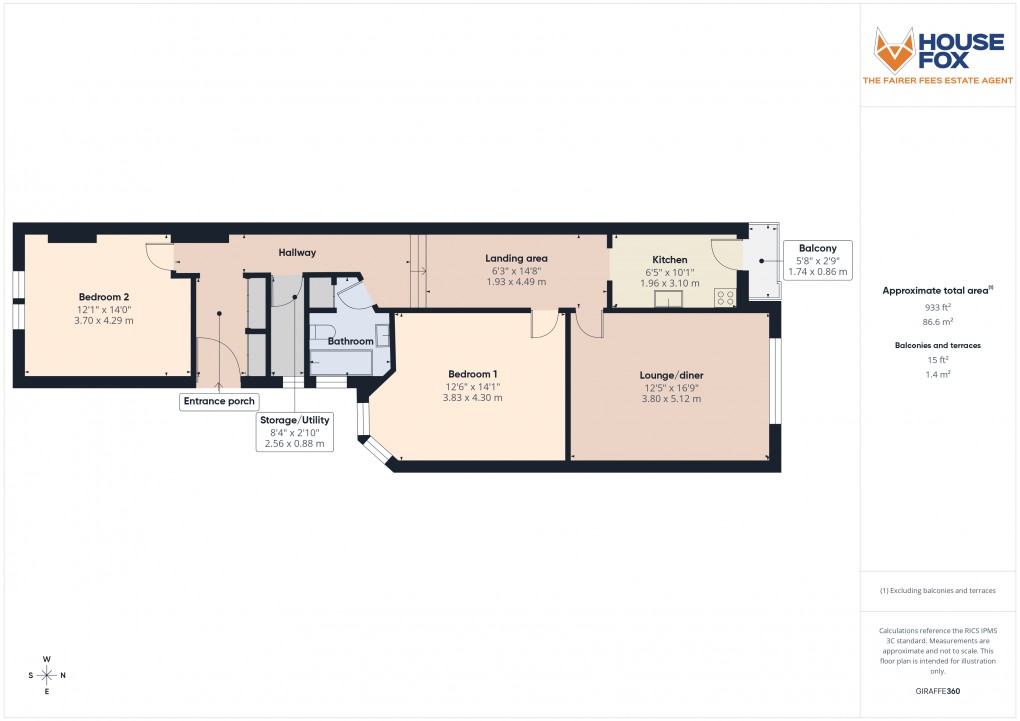 Floorplan for Quantock Road, Weston-Super-Mare, Somerset