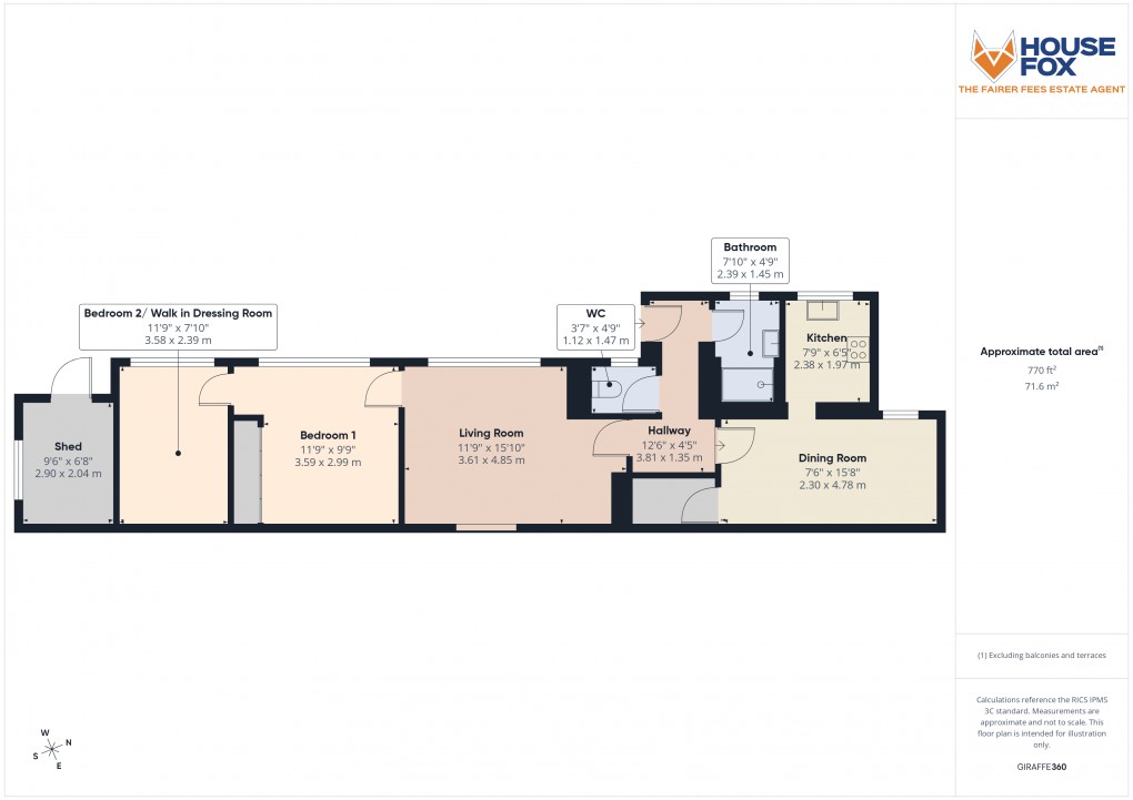 Floorplan for Clevedon Road, Weston-Super-Mare, Somerset